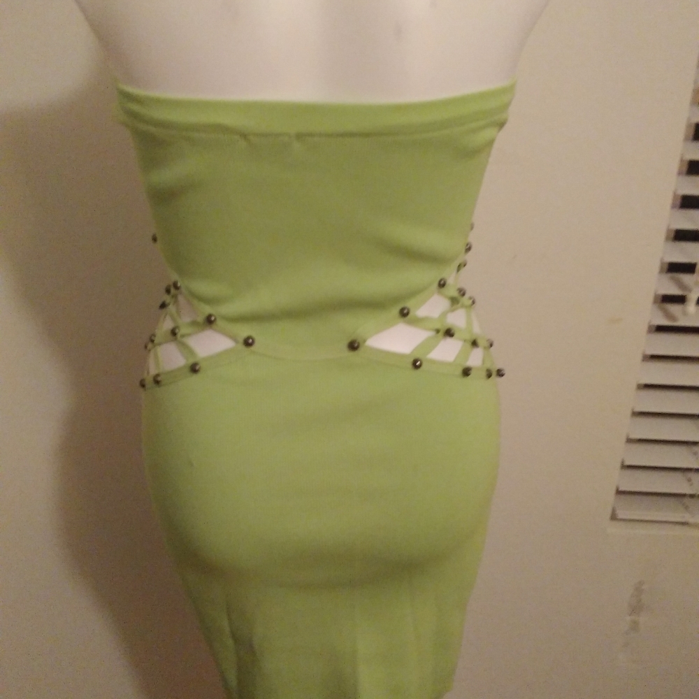 Green tight dress